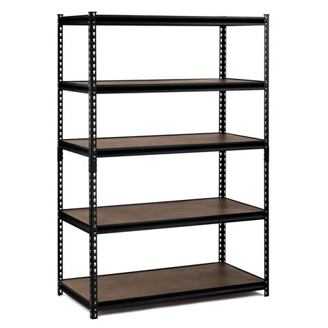 Which brand has the largest assortment of Glass Wall Mounted Shelves at The Home Depot Kate and Laurel has the largest assortment of Glass Wall Mounted Shelves. . Home depot metal shelves